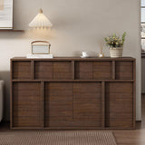 Garvee Modern Tall Narrow Dresser Chest of Drawers - Vertical Storage Cabinet with Pull Handles - Space-Saving Organizer for Bedroom, Closet, Entryway or Living Room - 7 Drawers, Brown - Brown