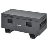 Garvee 42"x18"x20" Heavy-Duty Steel Truck Bed Tool Box - Lockable Waterproof Jobsite Chest with Removable Feet, Side Handles, and Dual Locks, Black with Silver Floral Spray Coating, Ideal for Trucks, Trailers, and Garages, Grey - Grey