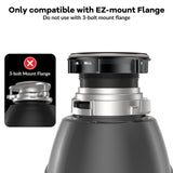 Garvee Ultra-Quiet Continuous Feed Garbage Disposal, 1/2 HP 3500 RPM - 4-Stage Stainless Steel Grind - Compact Under-basin Easy Install (No Air Switch) - 331 Silver