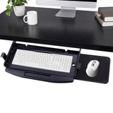 Garvee Space-Saving Desktop Stand & Monitor Riser Shelf - Multi-Purpose Desk Platform with Storage Rack for Office, School & Workstation Organization - Black, With Touchpad - Black|With Mousepad
