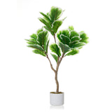Garvee 3 ft Artificial Fiddle Leaf Fig Tree with Pot, Evergreen Tall Fake Plants, Decorative Faux Indoor Plant, Large Potted Fake Fig Trees for Living Room Office Entryway