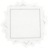 Garvee Cotton Cocktail Napkins 100 Pack - 4.5 x 4.5 Inch Reusable Soft Absorbent Square Cloth - Eco-Friendly, Machine Washable Table Linens for Parties, Weddings, Restaurants, Everyday Use - White