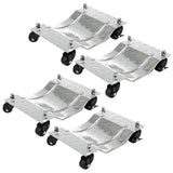 Garvee Heavy-Duty Vehicle Wheel Dolly Set of 4 – 6000 lbs Capacity – 360° Rotating Upgraded Nylon Wheels with Brakes – Ideal for Cars, Trucks, Trailers, Motorcycles, Boats – Mobile Base Equipment – Silver Upgraded Version - Silver