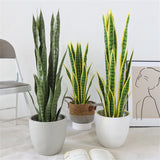 Garvee Realistic Artificial Snake Plant in Pot – 70cm Tall Faux Sansevieria Laurentii – Lifelike Greenery, Low Maintenance, Modern Indoor Decorative Plant for Home, Office, Living Room – Color: Snake Plant (Yellow) 70cm