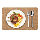 Garvee Set of 12 Faux Leather Placemats, Waterproof & Heat Resistant Table Mats - Easy to Clean - Spot & Mark Resistant Rectangular Dining Mats for Kitchen, Indoor/Outdoor, Parties - Brown - 43 x 30 cm - Brown
