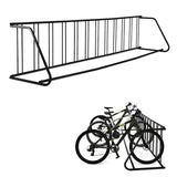 Garvee Single Side 12 Bike Floor Rack 147" Length Heavy Duty Steel Freestanding Weighted Base Vertical Storage for Garages Streets Yards - Gray | 12-Car Single-Sided