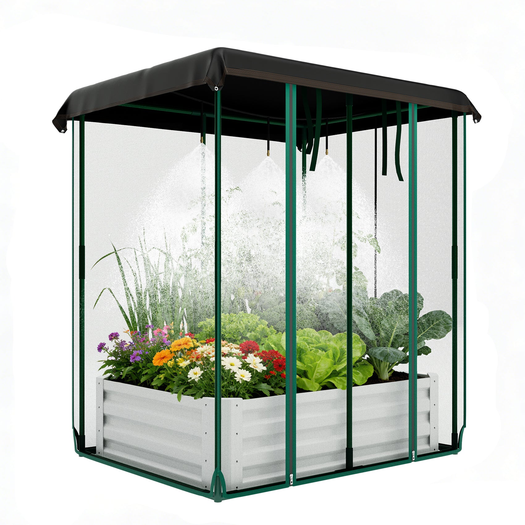 Garvee High-Quality Steel Rectangular Planting Bed with Insect-Proof ...