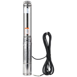 Garvee 1.5HP Deep Well Submersible Water Pump - 27GPM, 259ft Max Head, 4" Stainless Steel, IP68 Waterproof, 33ft Cord, Built-in Check Valve, for Industrial, Irrigation, Home, Livestock, Cistern - 230V/60Hz - 4SDM3/10 230V/60HZ 1.5hp - 4Sdm3/10 110V/60Hz 1.5Hp