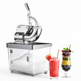 Garvee Commercial Ice Crusher Machine with 4 Blades, 2000RPM 750LBS/H Ice Shaver with 2LBS Hopper Capacity, 350W Stainless Steel Snow Cone Machine for Home Use, Bars, Cafes, Parties, White - White