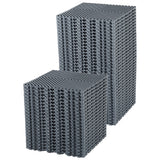 Garvee Interlinked Non-Slip Bathroom Floor Mats - 50 Pack 12"x12" Waterproof Tiles with Drainage Holes - Soft PVC, Modular, Easy Clean - Use in Kitchen, Patio, Pool Deck, Garage, Gym, Outdoor Shower - Grey - 50 Gray Pieces - Gray