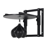 Garvee Heavy-Duty Speed Bag Platform – Wall-Mounted Boxing Punching Bag Hanger with Thick Wooden Drum, Robust Steel Frame for Home Gym Reflex and Agility Training (Black)