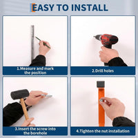 Garvee Heavy Duty Steel Lumber Storage Rack Set – 3-Tier Wall Mounted Organizer Shelf – 1200LBS Total Capacity – Space Saving for Garage, Rack, Workshop – Easy Installation – Orange – 4 Pack