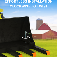 Garvee Clamp-On Debris Forks 42" 2500LB Capacity, Fits 42-48" Buckets, Heavy-Duty Black Forks for Farm and Construction Debris Removal