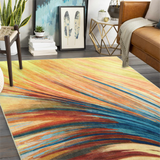 Garvee Abstract Yellow 8x10 Washable Area Rugs, Non Slip Abstract Rug, Low Pile  Foldable Area Rug, Modern Stain Resistant Rugs, Non-Shedding Rug for Living Room, Bedroom, Dining Room, Office - Yellow