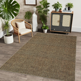 Garvee Boho Rugs for Living Room 8x10 ft, Washable Area Rug, Soft Faux Wool, Non-Slip, Brown - Brown