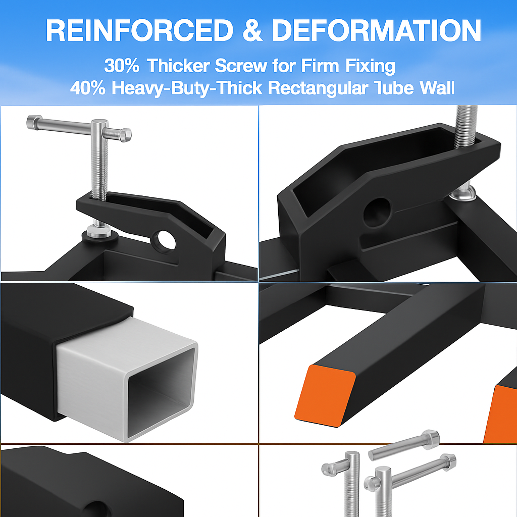 Garvee Clamp-On Debris Forks 42" 2500LB Capacity, Fits 42-48" Buckets, Heavy-Duty Black Forks for Farm and Construction Debris Removal