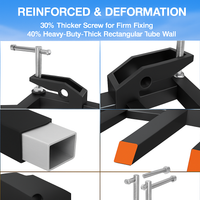 Garvee Clamp-On Debris Forks 42" 2500LB Capacity, Fits 42-48" Buckets, Heavy-Duty Black Forks for Farm and Construction Debris Removal