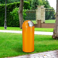 Garvee 17 Gal Push Lid Trash Can Heavy Duty Stainless Steel Odorless Anti-slip Base for Kitchen, Office, Restaurant