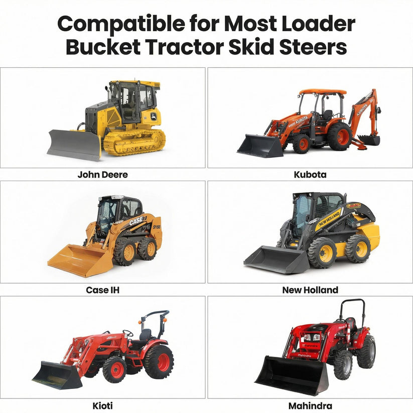 Compatibilité polyvalente des fourches à palettes avec différents chargeurs de tracteur