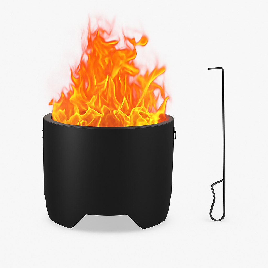 Garvee 20 Inch Smokeless Fire Pit Portable Stainless Steel Outdoor Wood Burning Fireplace for Backyard Patio Camping, Lightweight 19lbs