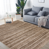 Garvee Modern Brown 5x7 Washable Rug Low Pile Living Room Rug Non Shedding Modern Indoor Rug Soft Bedroom Rug Modern Woven Print Accent Rug Neutral Rug Lightweight Foldable Floor Carpet - Brown