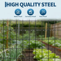 Garvee Black PVC Coated Welded Wire Fence 16GA 2"x3" Anti-Rust Durable Vinyl Coating 24"x60' Roll for Yard Garden Poultry Protection