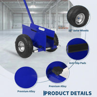 Garvee Panel Dolly Cart, 2Pcs 660 lb Heavy-Duty Sheetrock Dolly with 10" Rubber Wheels, Blue