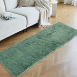Garvee Fluffy & Sheepskin Green 2x6 Area Rugs for Living Room Foldable Non Slip Thickened Fluffy Shag Untra Soft Indoor Carpet High Pile Abstract Tie Dye Floor Cover for Kids Room Nursery - Green