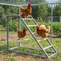 Garvee All-in-One Backyard Chicken Coop Starter Kit: Predator-Proof Walk-In Poultry Run, Roll-Away Nesting Box, Climbing Gym & Adjustable Cleaning spatula - Comfort for 1-4 Hens