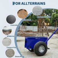 Garvee Panel Dolly Cart, 2Pcs 660 lb Heavy-Duty Sheetrock Dolly with 10" Rubber Wheels, Blue