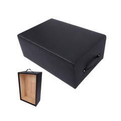 Garvee Black Pilates Sitting Box for Pilates Reformer, Pilates Equipment for Home Gym Studio, 23.6x15.7x9.2 Inches, Black - Black Non-Foldable