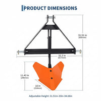 Garvee Durable Farm Equipment Attachment – Agricultural Machinery Accessory – Heavy-Duty Construction – Powder-Coated for Longevity – Orange Color
