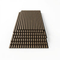 Garvee Set of 8 Modern 3D Fluted Acoustic Wood Slat Wall Panels 47.2" x 23.6" Soundproof Decorative Panels for Home Theater, Office, Studio and Interior Walls, Walnut