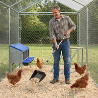 Garvee All-in-One Backyard Chicken Coop Starter Kit: Predator-Proof Walk-In Poultry Run, Roll-Away Nesting Box, Climbing Gym & Adjustable Cleaning spatula - Comfort for 1-4 Hens
