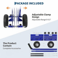 Garvee Panel Dolly Cart, 2Pcs 660 lb Heavy-Duty Sheetrock Dolly with 10" Rubber Wheels, Blue