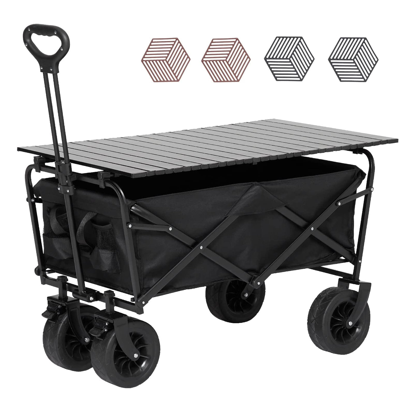GARVEE 8 inch All Terrain Wheels Collapsible Outdoor Camping Wagon with Brakes