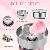 1000W Commercial Cotton Candy Machine for Festivals, Pink