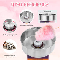 1030W Electric Cotton Candy Maker, Stainless Bowl for Events