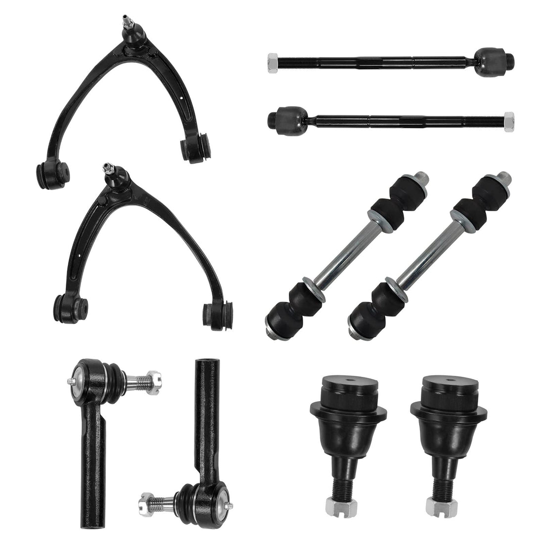 Silverado 1500 Steering Kit: 10pc Front Control Arms, Ball Joint, Tie Rod