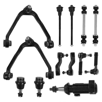 GARVEE 13pcs Front Upper Control Arms Ball Joint Tie Rod Front Suspension Steering Kit for Avalanche