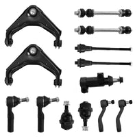 GARVEE 13pc Front Upper Control Arms Ball Joint Tie Rod Front Suspension Steering Kit Compatible for Silverado 1500