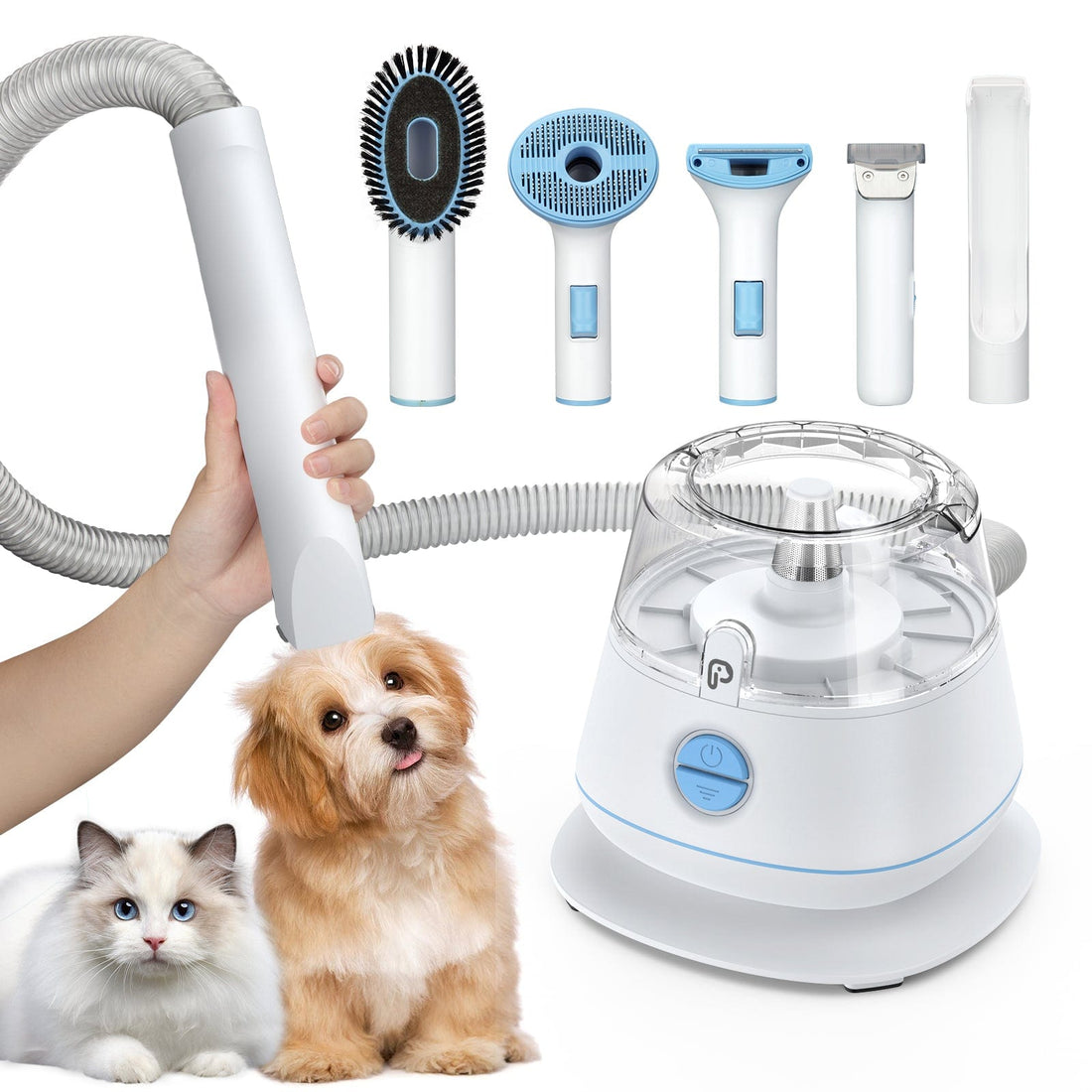 GARVEE Dog Grooming Kit with 5 Professional Grooming Tools Pet Grooming Vacuum Kit