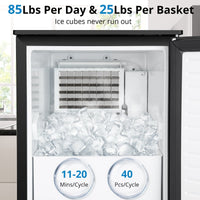 85Lbs Stainless Steel Commercial Ice Maker, Freestanding - GARVEE