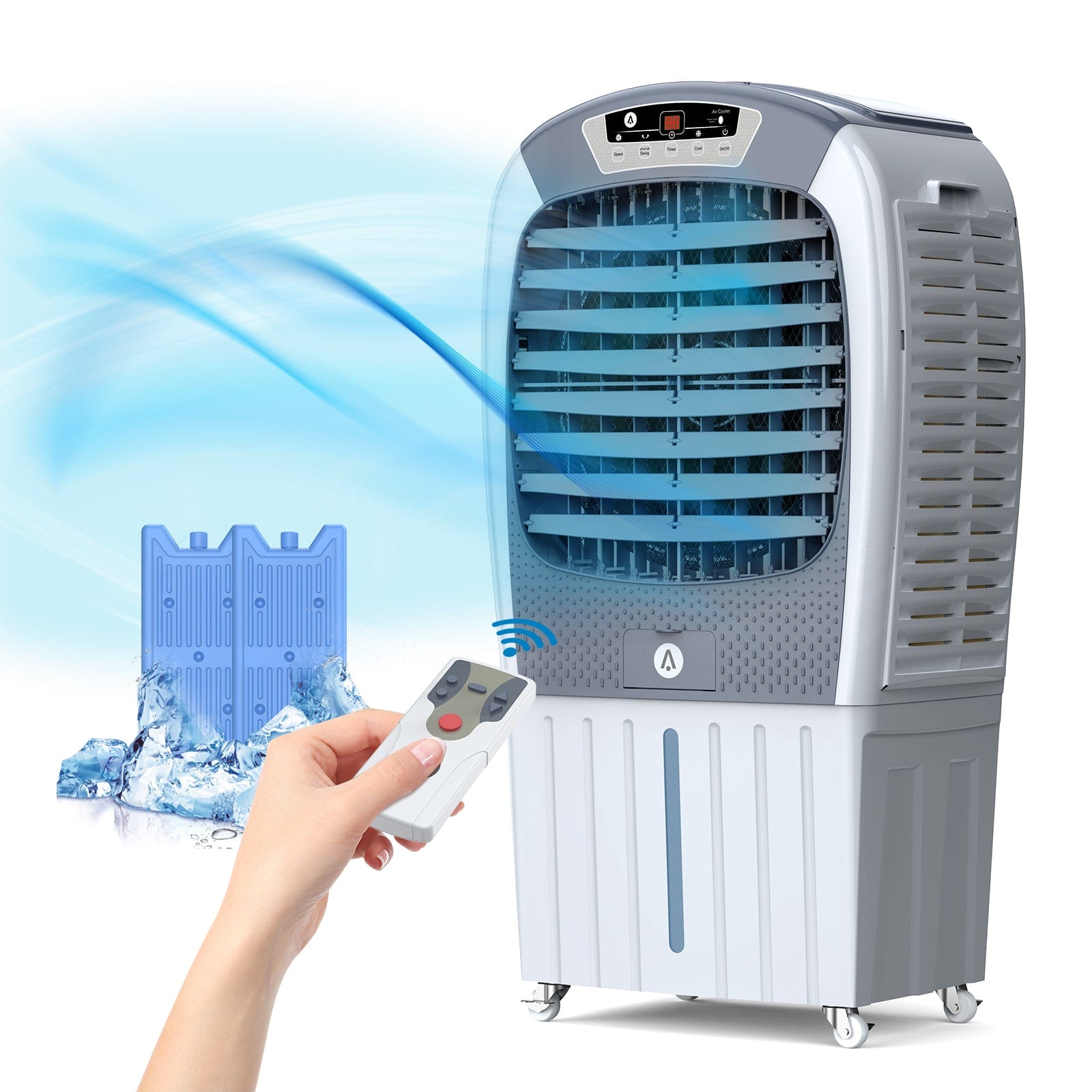 3500CFM Portable Air Cooler, Swamp Cooling Fan Conditioner - GARVEE