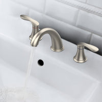 3 Hole Bathroom Sink Faucet, Pop-Up Drain, Hot/Cold Lines