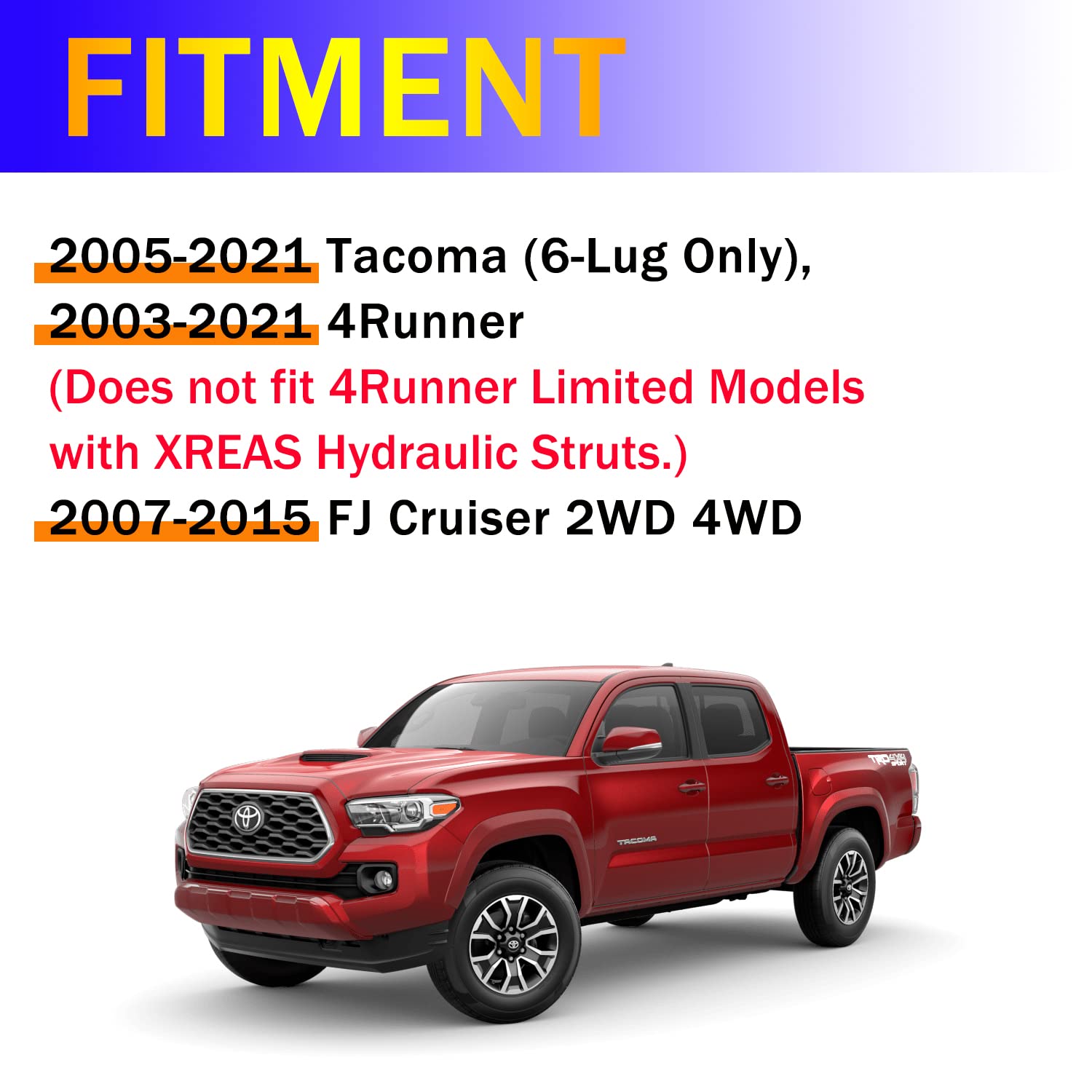 3 Inch Front Lift Kit for Tacoma, 4Runner, FJ 2005-2021 2WD/4WD - GARVEE