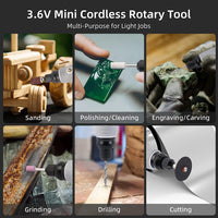 Cordless Rotary Tool Kit 3.6V USB Rechargeable 50 Accessories