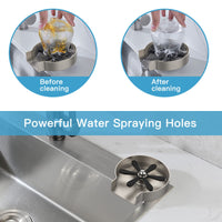 Glass Rinser Stainless Steel Glass Rinser for Kitchen Sink Cup Washer for Kitchen Sink