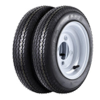4.80 x 8 4.8-8 Trailer Tires with White Spoke Rims, 480-8