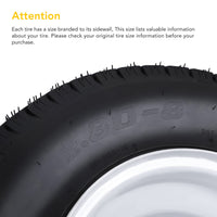 4.80 x 8 4.8-8 Trailer Tires with White Spoke Rims, 480-8